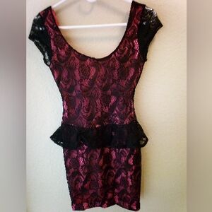 Bailey Blue pink and black lace